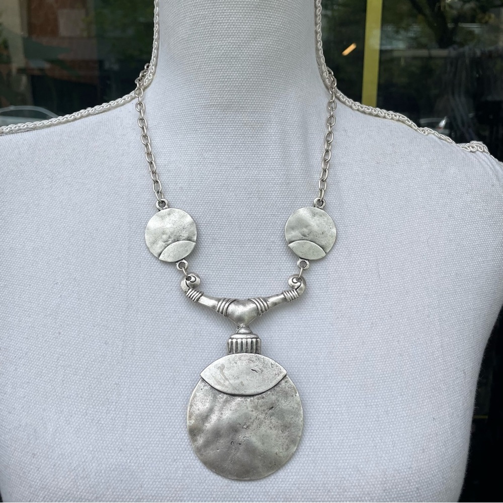 Silver Chunky Boho Necklace